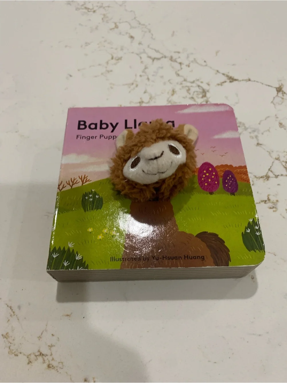 Plush Baby Llama Finger Puppet - Brown